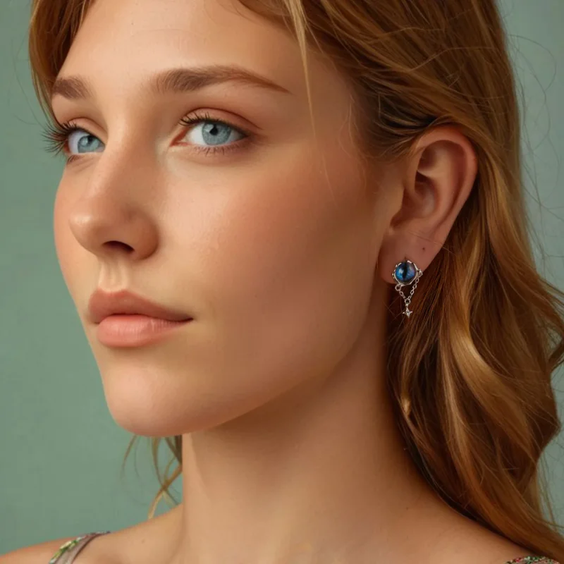 (slika za) Uhani s hudičevim očesom v stilu PANDORA - BSE1092 - Ogled 8