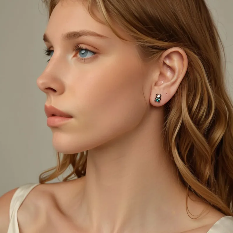 (slika za) Uhani s pandami v obliki srca PANDORA - SCE1775 - Ogled 7