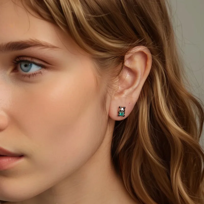 (slika za) Uhani s pandami v obliki srca PANDORA - SCE1775 - Ogled 8