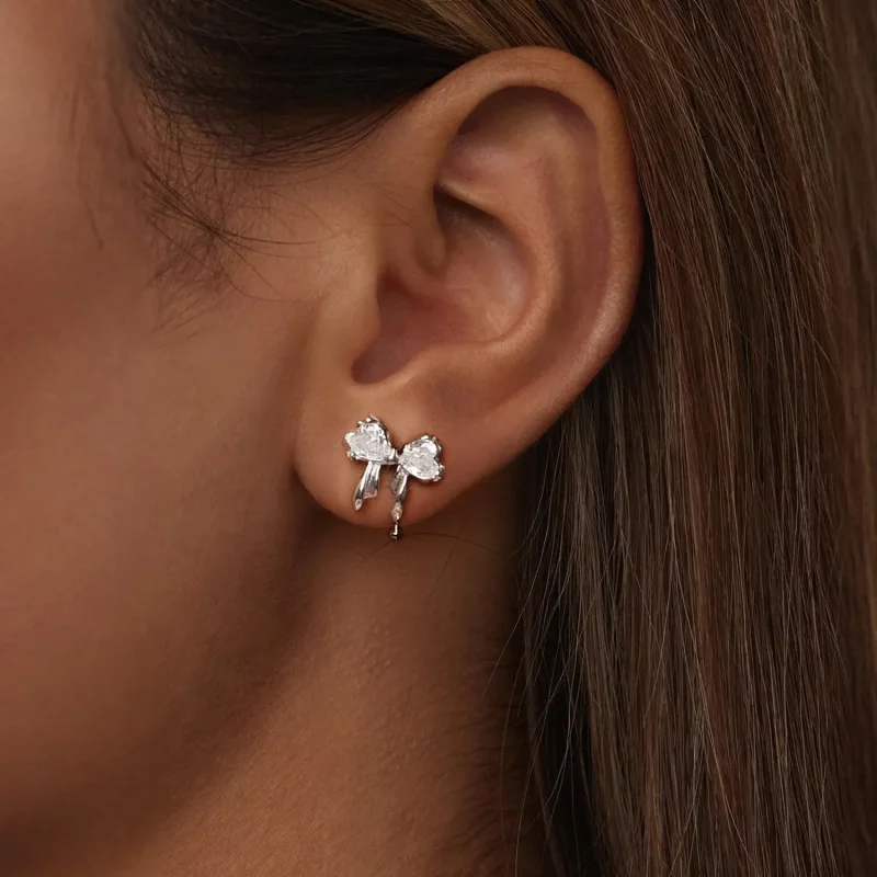 (slika za) Uhani s pentljo v stilu PANDORA - BSE1061 - Ogled 6