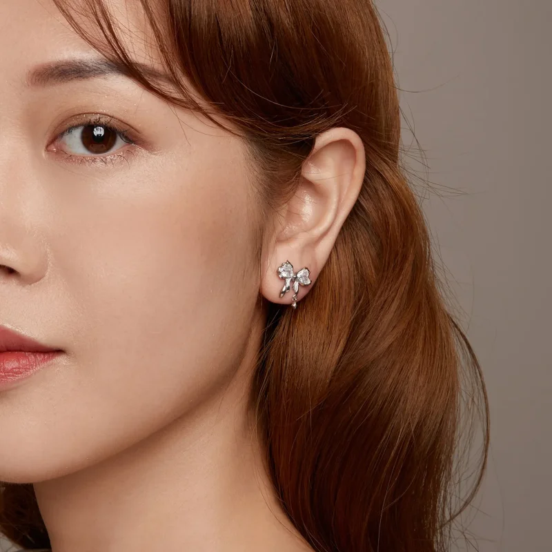 (slika za) Uhani s pentljo v stilu PANDORA - BSE1061 - Ogled 9