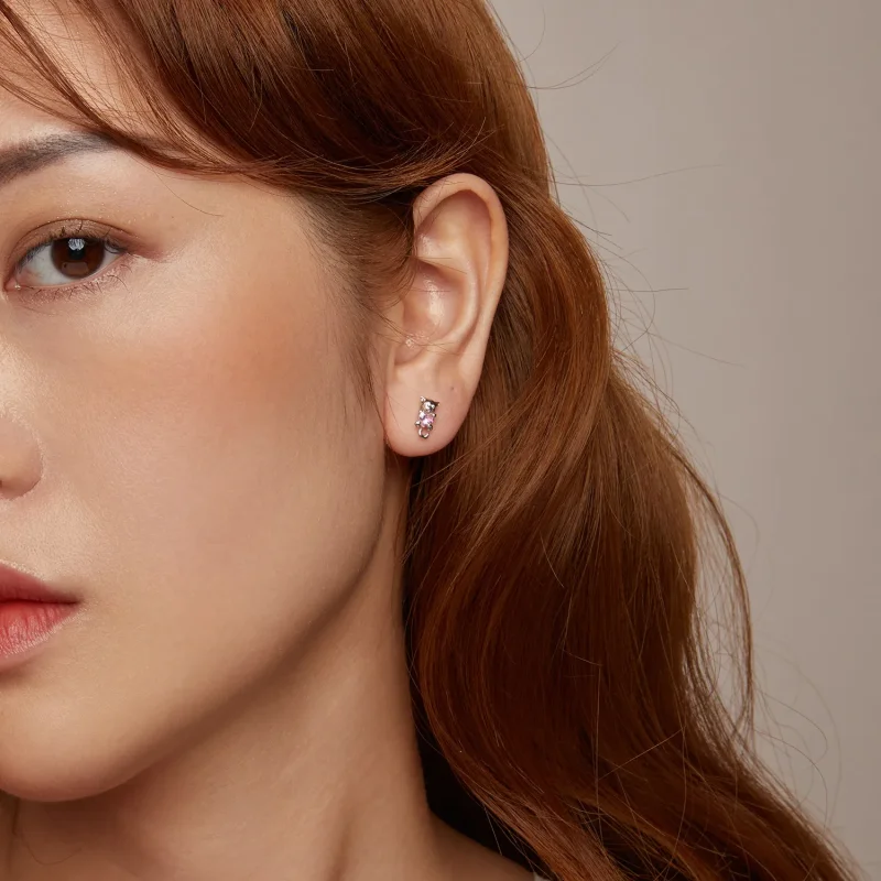 (slika za) Uhani s srčki v stilu PANDORA - SCE1773 - Ogled 9