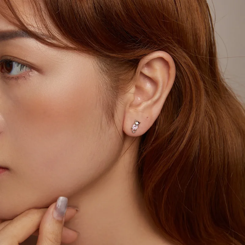 (slika za) Uhani s srčki v stilu PANDORA - SCE1773 - Ogled 10