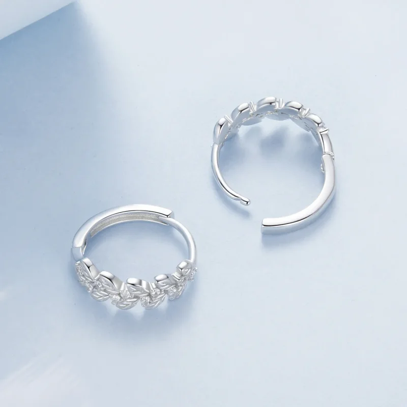 (slika za) Uhani v obliki listov PANDORA - BSE1086 - Ogled 4