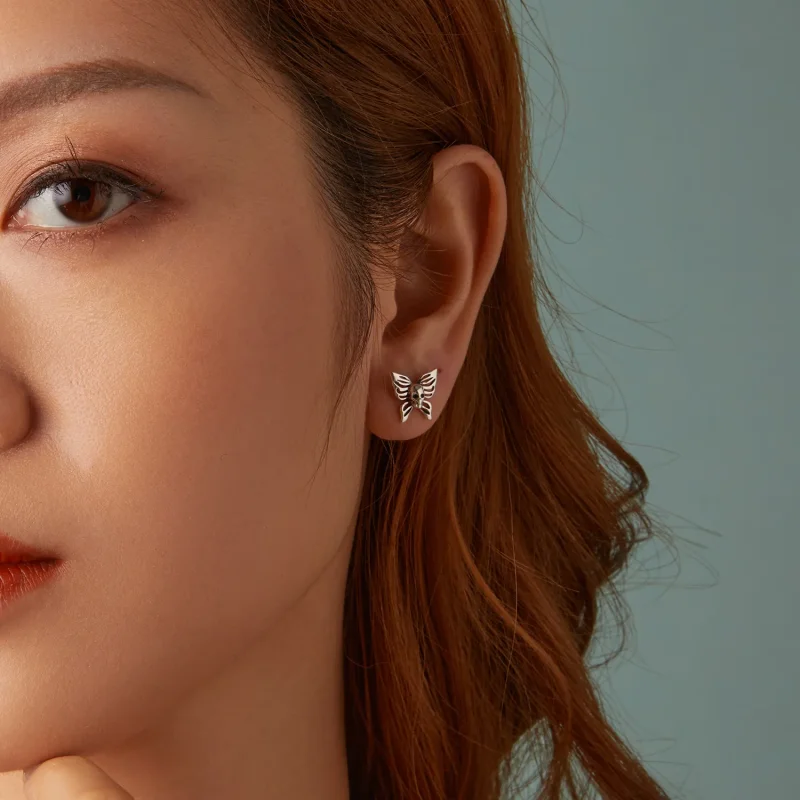 (slika za) Uhani v obliki lobanje v obliki metulja PANDORA - SCE1798 - Ogled 9