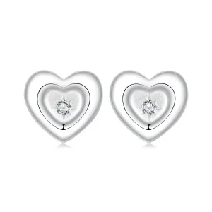 (slika za) Uhani v slogu PANDORA v obliki srca in zvezdnega izbruha - BSE1045