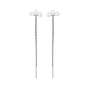 (slika za) Uhani z bisernimi resicami v stilu PANDORA - SCE1777