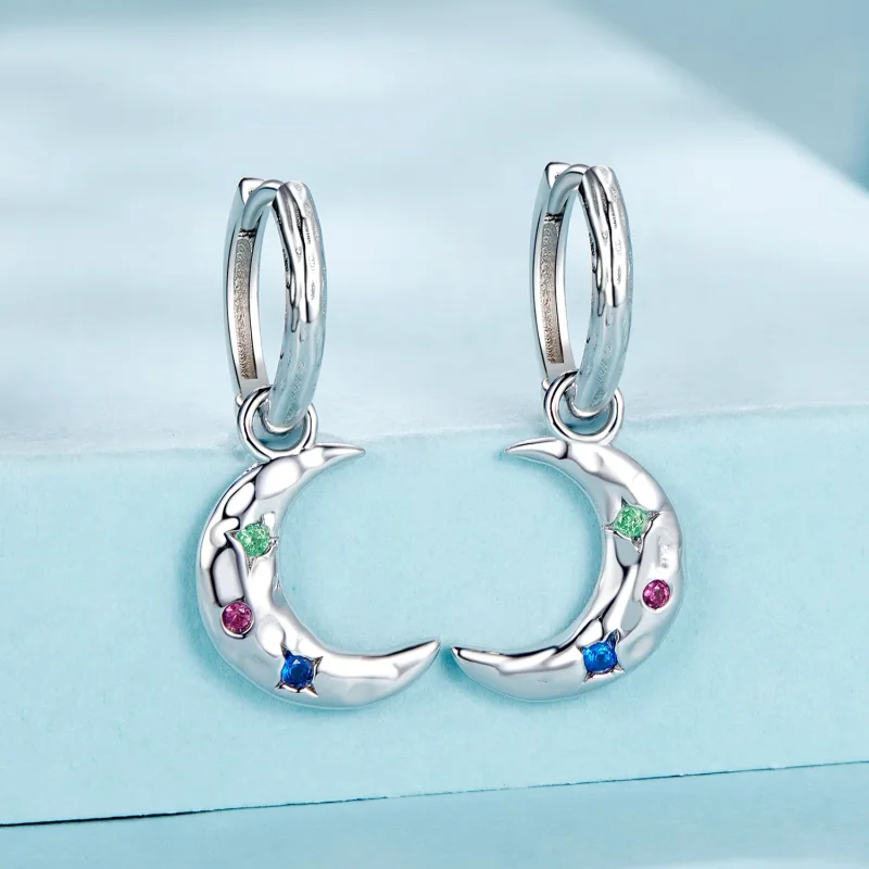 (slika za) Uhani z luno v stilu PANDORA - SCE1778 - Ogled 2