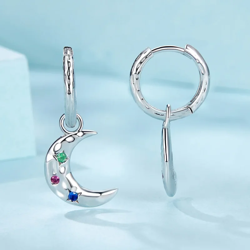 (slika za) Uhani z luno v stilu PANDORA - SCE1778 - Ogled 3