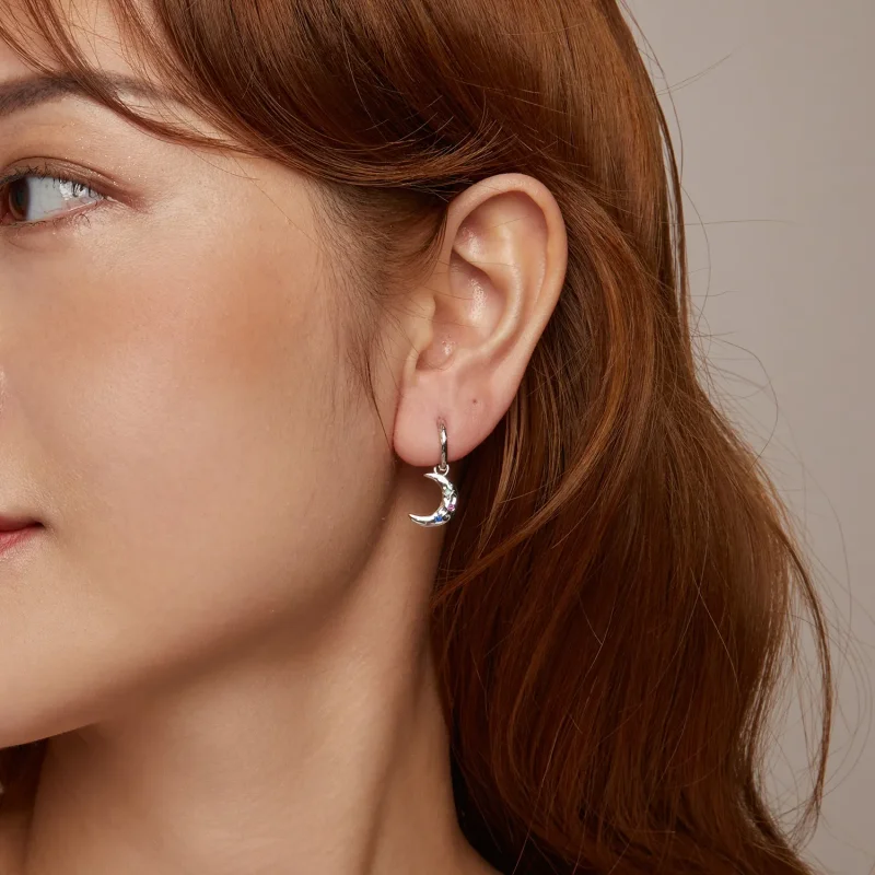 (slika za) Uhani z luno v stilu PANDORA - SCE1778 - Ogled 9