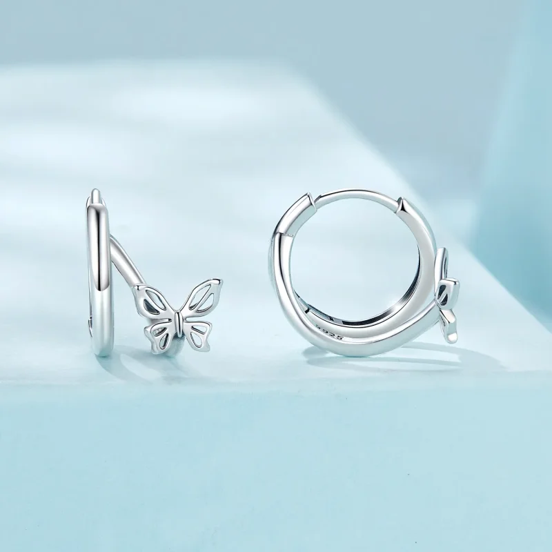 (slika za) Uhani z metulji v slogu PANDORA - SCE1766 - Ogled 2