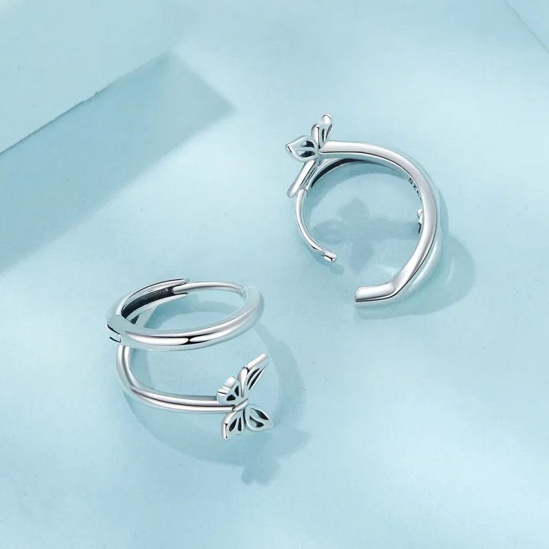 (slika za) Uhani z metulji v slogu PANDORA - SCE1766 - Ogled 4