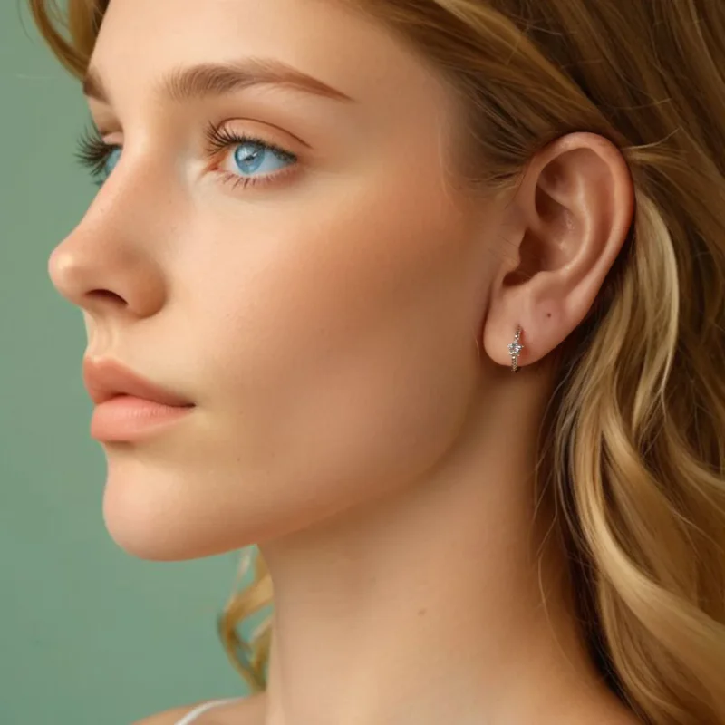 (slika za) Uhani z zvezdami v stilu PANDORA - BSE1090 - Ogled 8