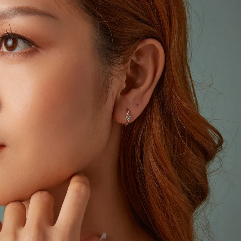 (slika za) Uhani z zvezdami v stilu PANDORA - BSE1090 - Ogled 10