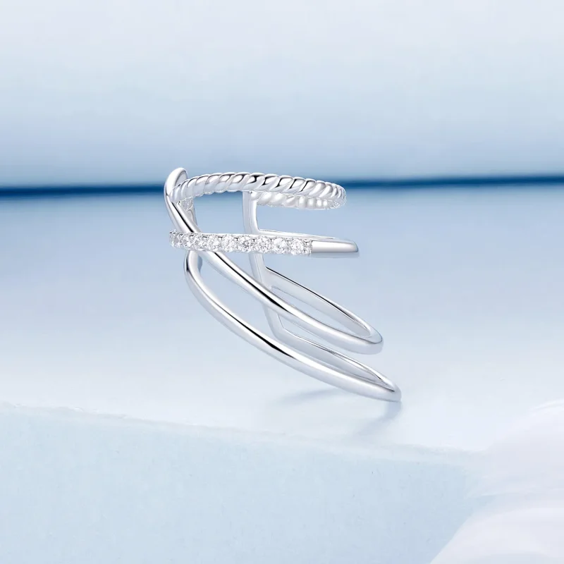 (slika za) Večplastna ušesna manšeta v stilu PANDORA - BSE1063 - Ogled 2