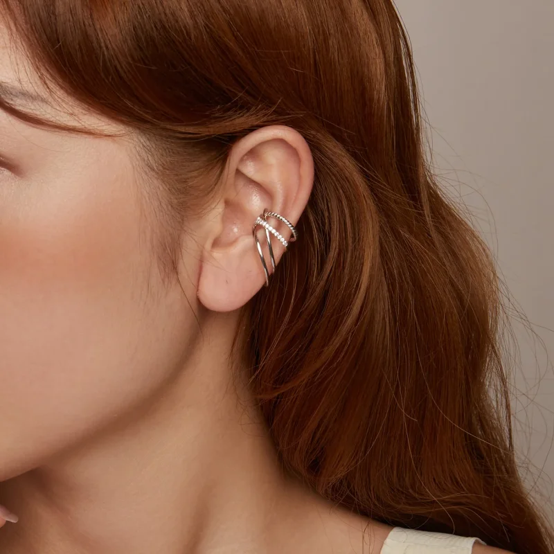 (slika za) Večplastna ušesna manšeta v stilu PANDORA - BSE1063 - Ogled 9