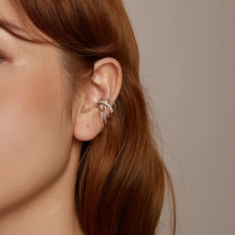 (slika za) Večplastna ušesna manšeta v stilu PANDORA - BSE1063 - Ogled 10