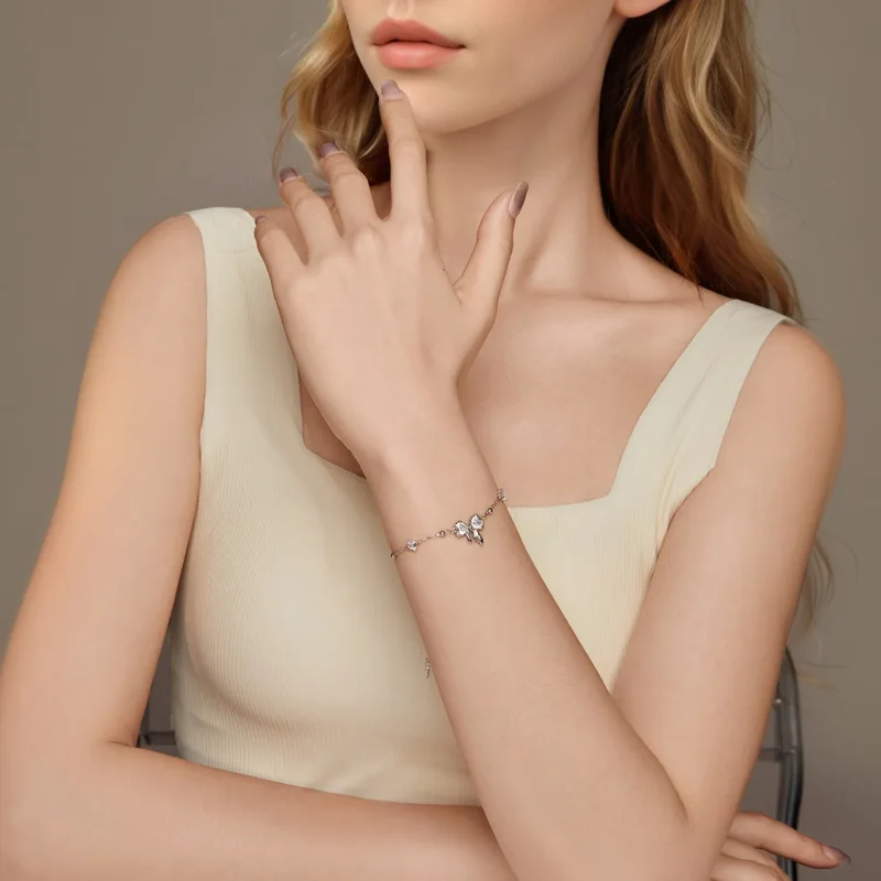 (slika za) Zapestnica z bleščečo pentljo v stilu PANDORA - BSB188 - Ogled 8