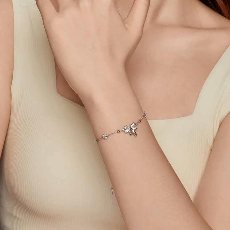 (slika za) Zapestnica z bleščečo pentljo v stilu PANDORA - BSB188 - Ogled 10