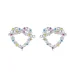 Zasukani uhani v stilu PANDORA v obliki srca - SCE1776 Zasukani uhani v stilu PANDORA v obliki srca - SCE1776