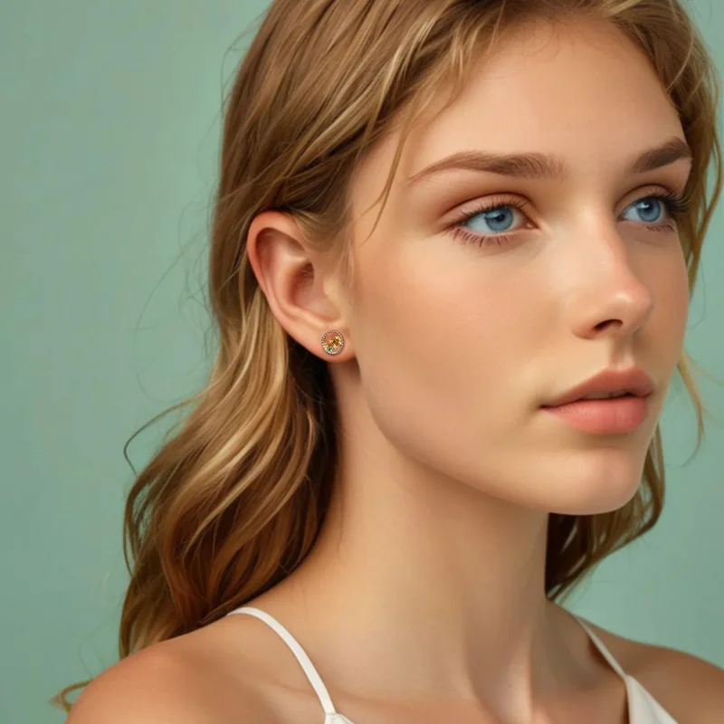 (slika za) Zlati slončki uhani v stilu PANDORA - SCE1794 - Ogled 7