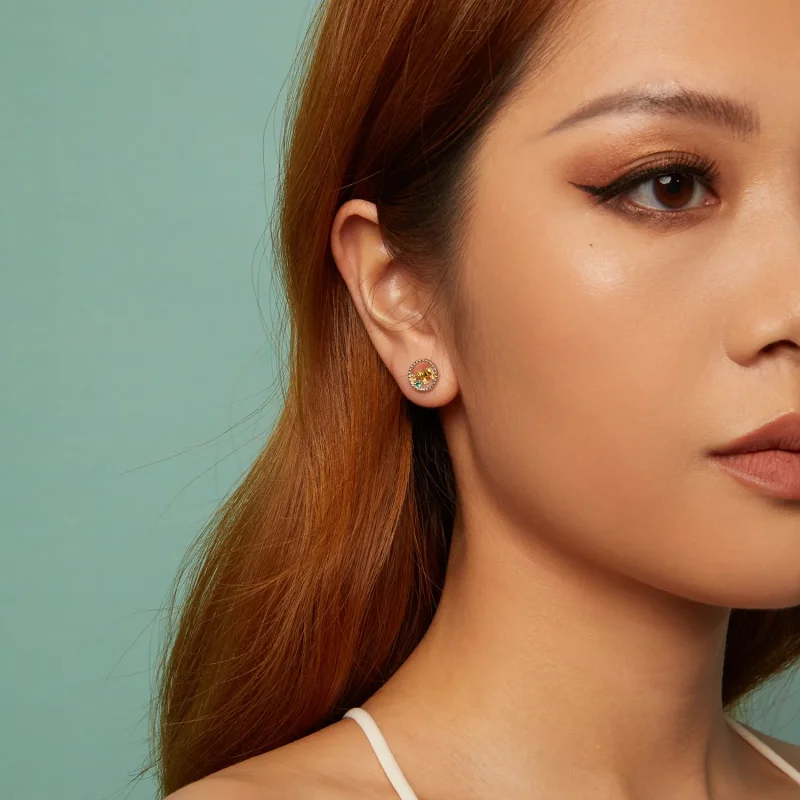 (slika za) Zlati slončki uhani v stilu PANDORA - SCE1794 - Ogled 9