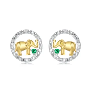 (slika za) Zlati slončki uhani v stilu PANDORA - SCE1794