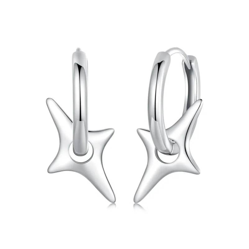 (slika za) Zvezdasti uhani v stilu PANDORA - BSE1083 - Slika izdelka