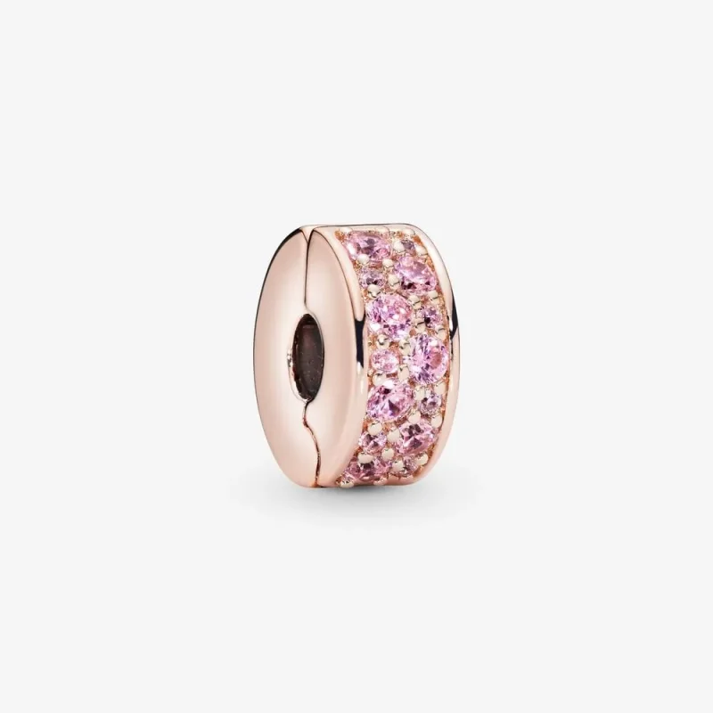 (slika za) Obesek s sponkami Pandora Pink Pavé - 781817PCZ - Slika izdelka