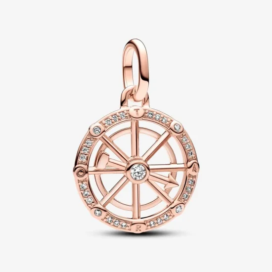 (slika za) Obesek v obliki medaljona z motivom kolesa sreče Pandora ME - 783063C01