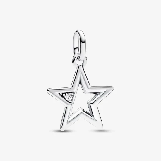 (slika za) Obesek z medaljonom z bleščečo zvezdo Pandora ME - 793032C01