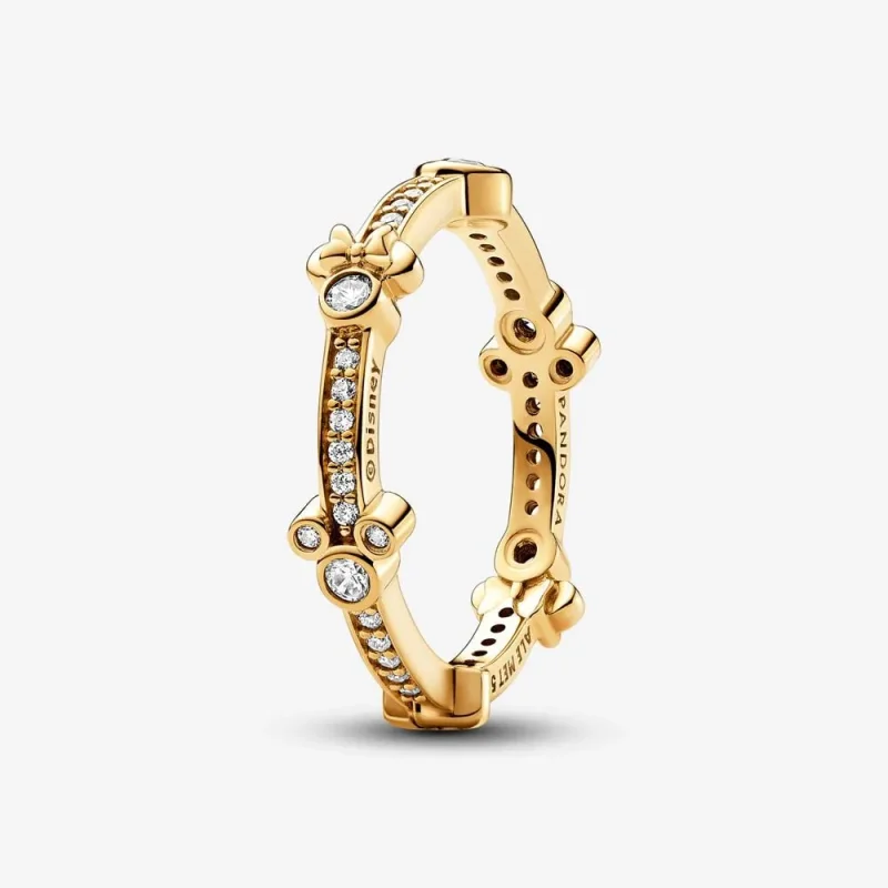 (slika za) PANDORA Bleščeči prstan večnosti z Disney junakoma Mickey Mouse in Minnie Mouse - 162957C01 - Slika izdelka