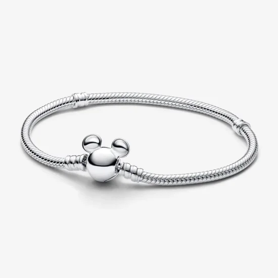 (slika za) PANDORA Disney členasta zapestnica v obliki kače z zaponko z motivom Mickey Mouse - 593061C00