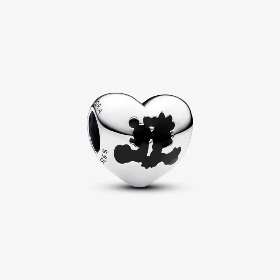 (slika za) PANDORA Obesek v obliki srca ter motivoma Mickey Mouse in Minnie Mouse iz kolekcije Disney - 793092C01