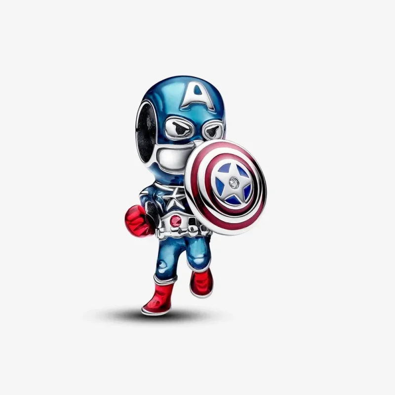 (slika za) PANDORA Obesek z motivom Captain America iz Marvel serije The Avengers - 793129C01 - Slika izdelka