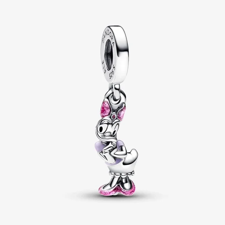 PANDORA Viseči obesek z motivom Disneyjeve Daisy Duck - 793249C01