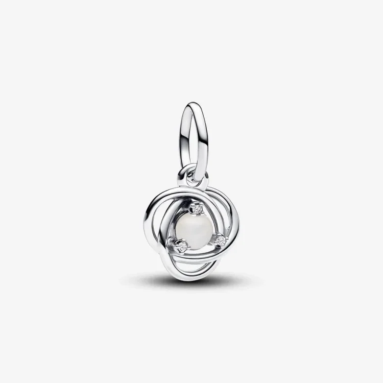Viseči obesek Eternity krog sladkovodnega kultiviranega bisera Pandora junija - 793125C06