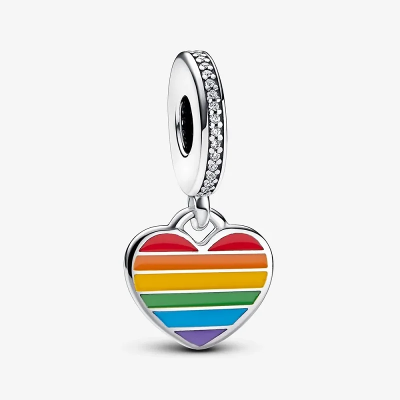 (slika za) Viseči obesek Pandora Pride Rainbow Heart - 792017CZ_E029 - Slika izdelka