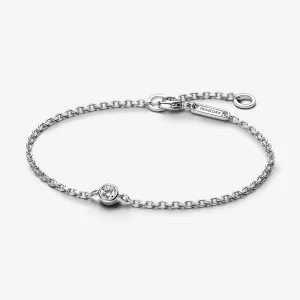 (slika za) Zapestnica z verižico z diamantnim okvirjem Pandora Era Lab 0,15 karat tw Sterling Silver - 592847C01