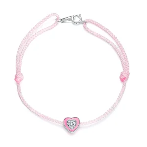 (slika za) Pandora Style Pink Heart Anklet - SCT022
