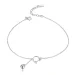 Pandora Style Silver Cute Kitten & Bell Anklet - SCT003
