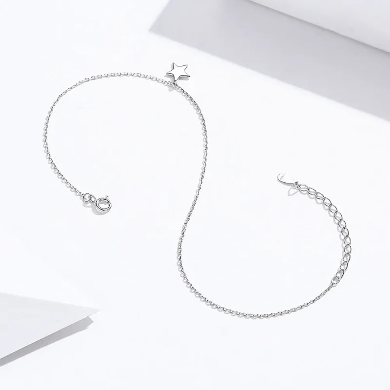 (slika za) Pandora Style Silver Starry Anklet - SCT009 - Ogled 2