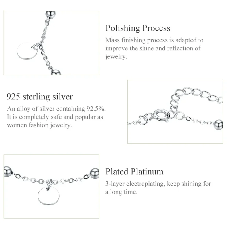 (slika za) Pandora Style Silver The Memory Anklet - SCT011 - Ogled 6