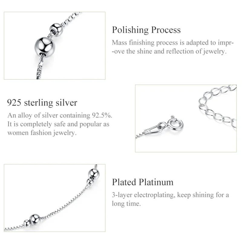(slika za) Pandora Style Silver The Relationship Anklet - SCT005 - Ogled 5