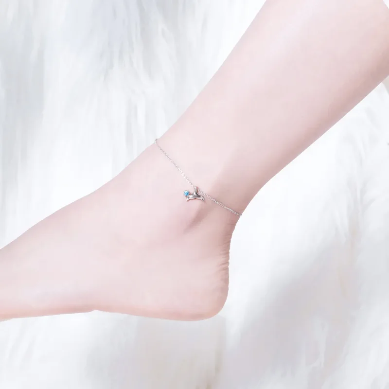 (slika za) Srebrni gležnjar z repom morske deklice v stilu Pandora - SCT004 - Ogled 3