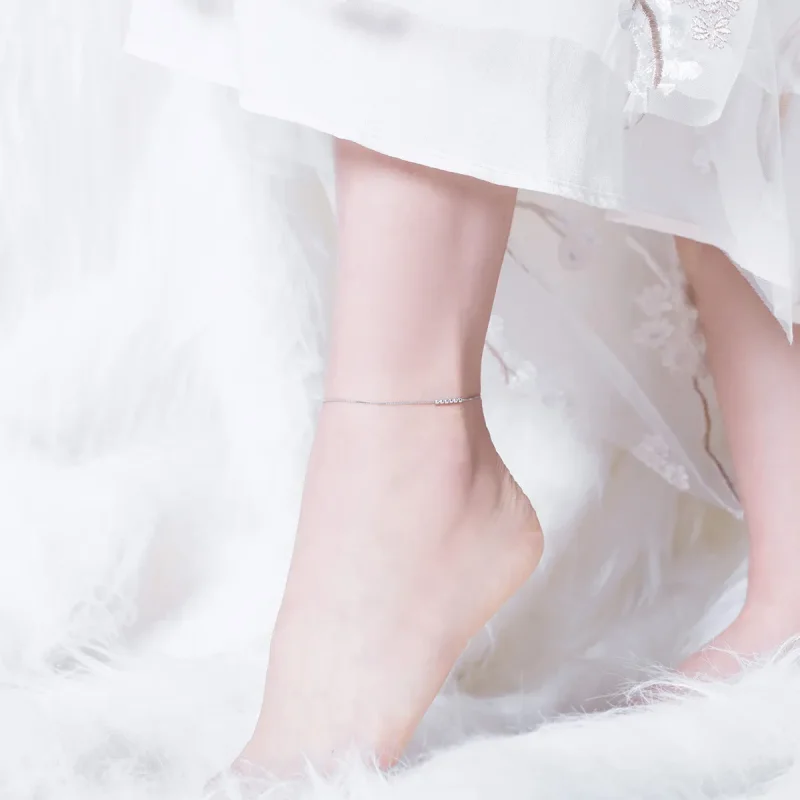 (slika za) Srebrni spiralni gležnjar v slogu Pandora - SCT007 - Ogled 3