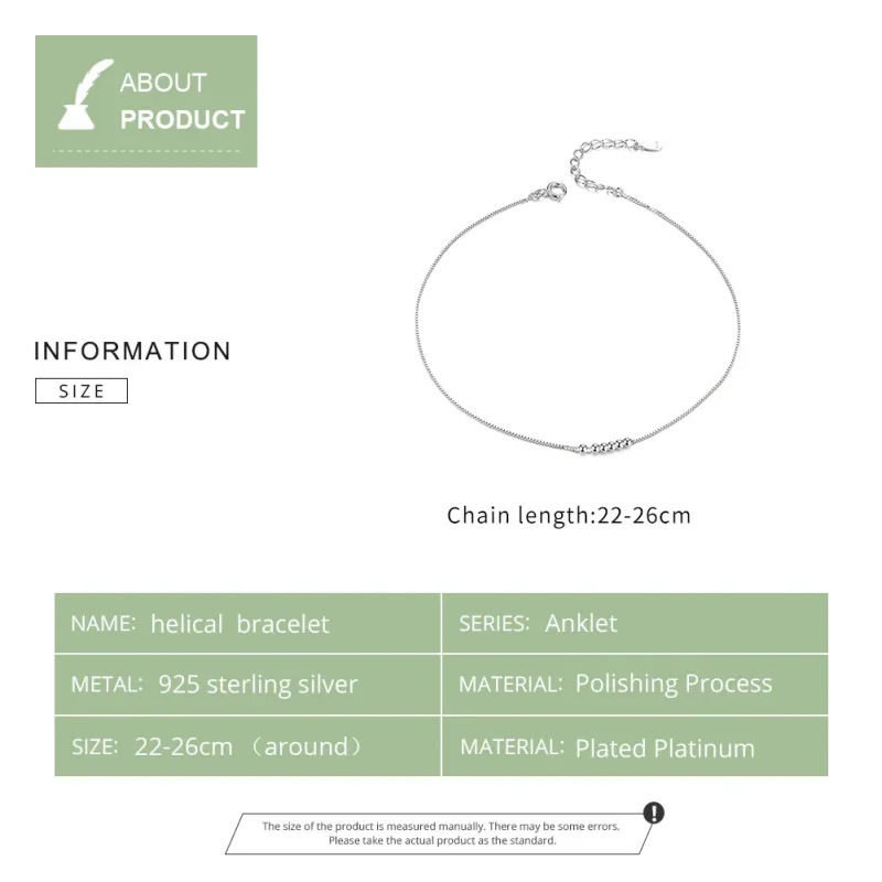 (slika za) Srebrni spiralni gležnjar v slogu Pandora - SCT007 - Ogled 5