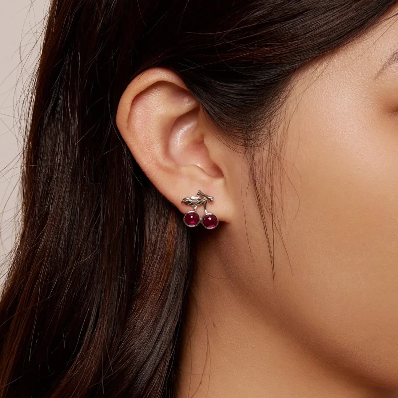 (slika za) Češnjevi uhani v slogu Pandora - SCE1604 - Ogled 5