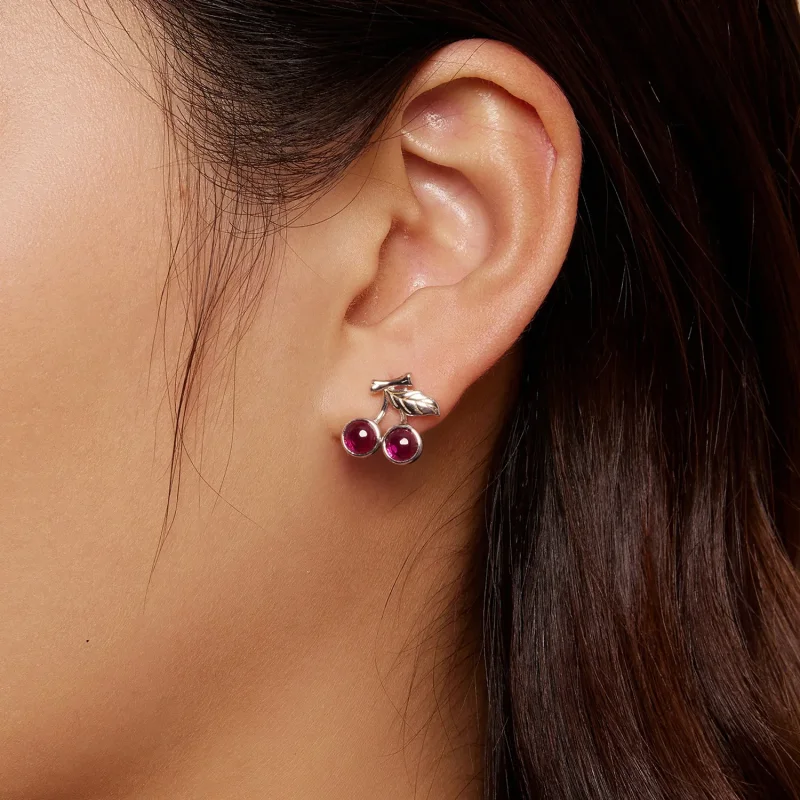 (slika za) Češnjevi uhani v slogu Pandora - SCE1604 - Ogled 7