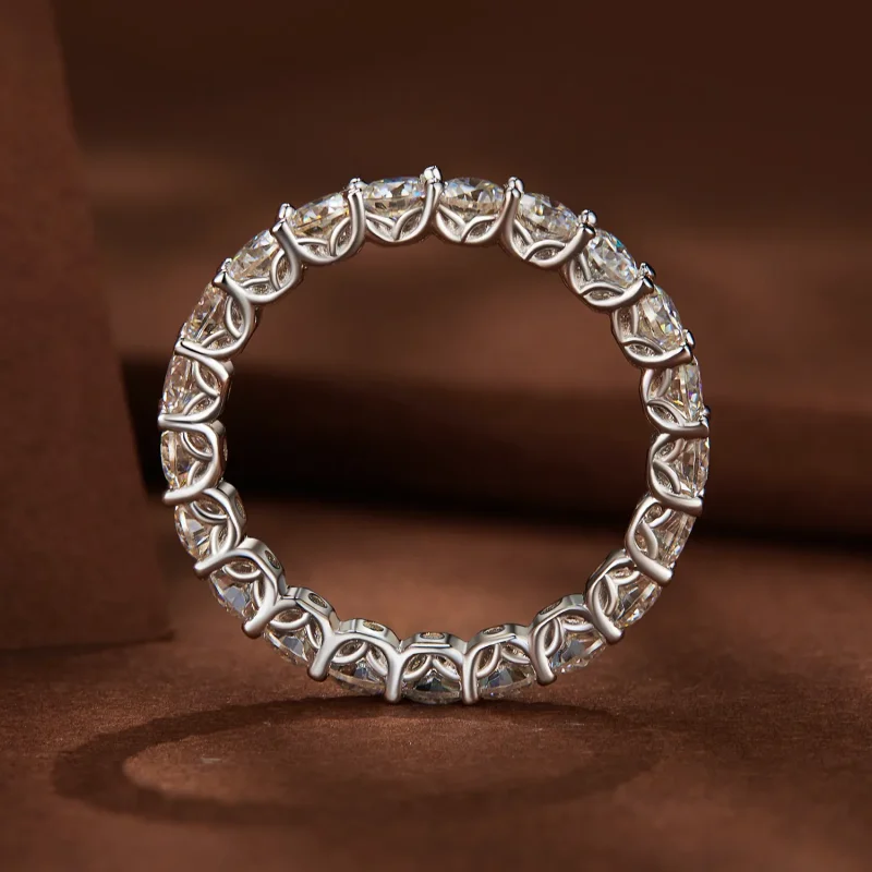 (slika za) Fini prstan iz moissanita v stilu Pandora - MSR029 - Ogled 4